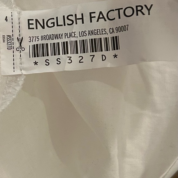 English Factory Anthropologie Shirt Dress A-Line White Size Small NEW With Tags - Picture 8 of 14